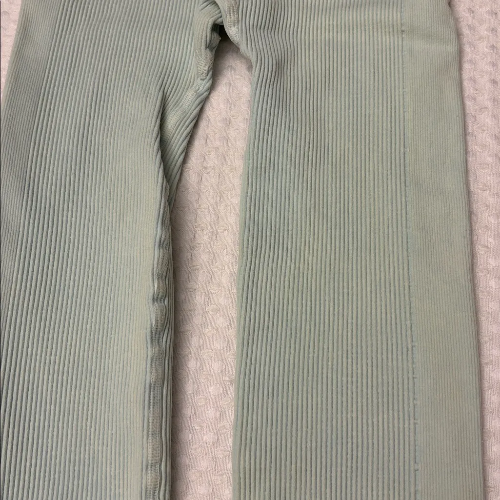 NEW! Free People Movement HAPPINESS RUNS Ribbed Mint Green Leggings XS/S - Image 11