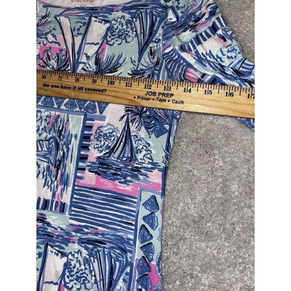 Lilly Pulitzer‎ Sophie UPF 50 Whisper Blue Yeah Buoy Jersey Dress XXS - Image 6