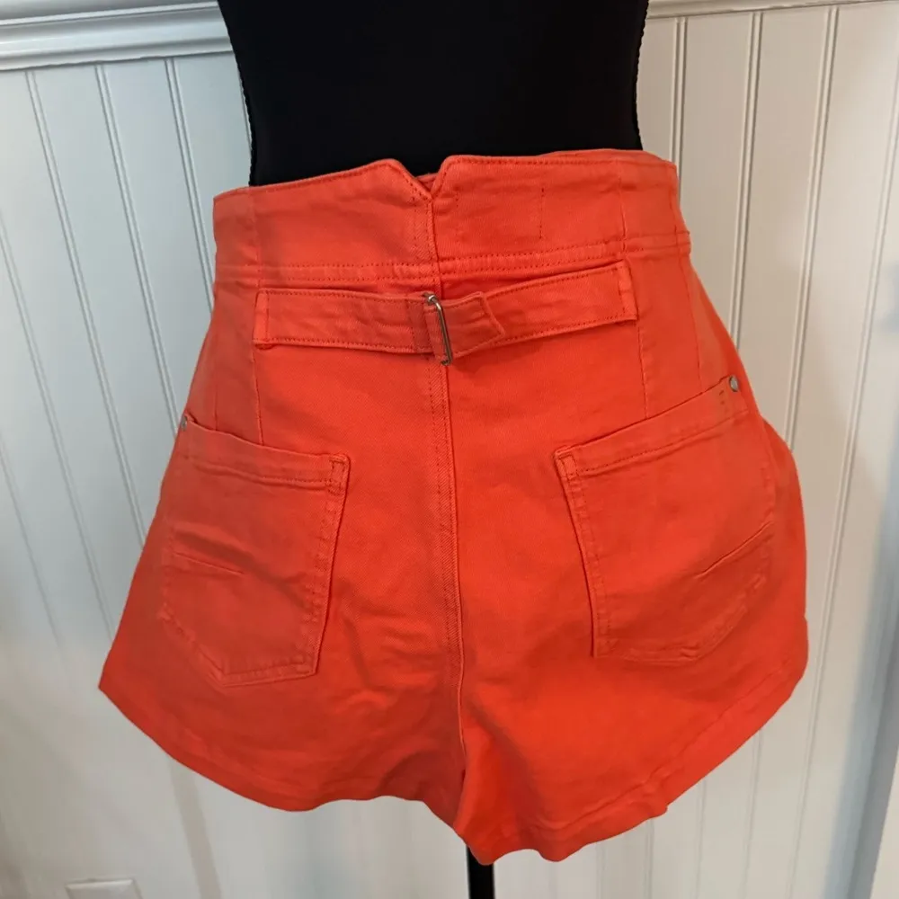 NWOT Pilcro The Kit High-Rise Utility Shorts~Tangerine~Size 32~Anthropologie - Image 7