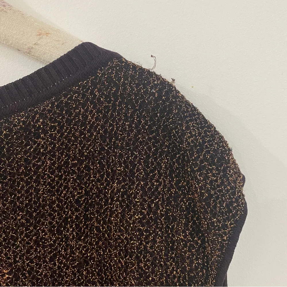 Theory knit glitter metallic sleeveless top - Image 5