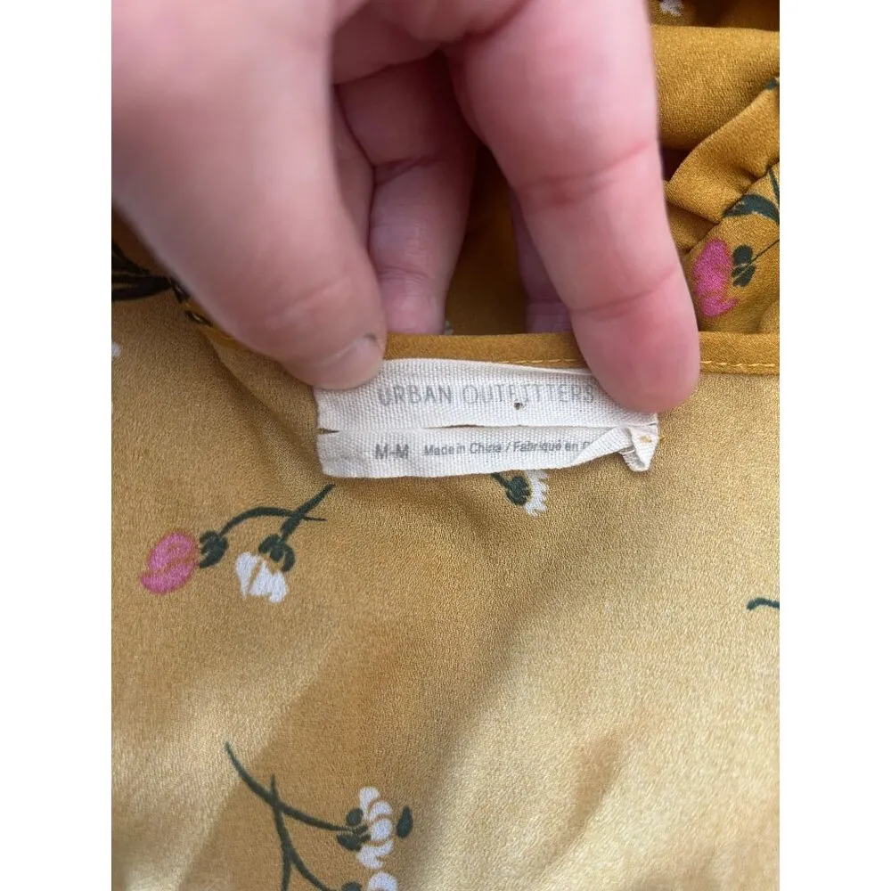 Urban Outfitters Yellow, White and Pink Floral Dress - Image 5