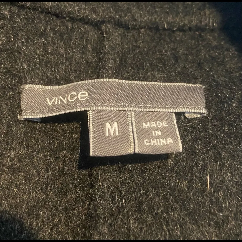 Vince Size Medium Charcoal Grey Wool Blend Double Breasted Size Medium Top Coat. - Image 4