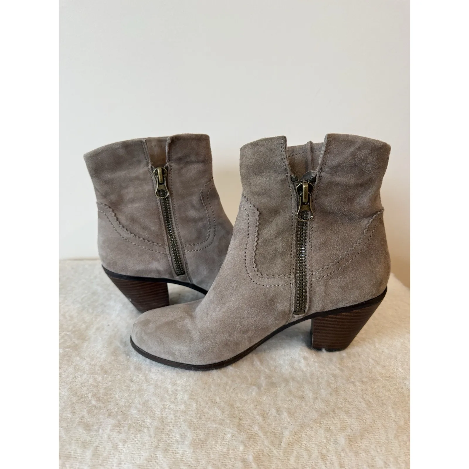 Sam Edelman Louie Fringe Ankle Boot Size 9 Coastal Cowgirl Western Tan Beige - Image 4