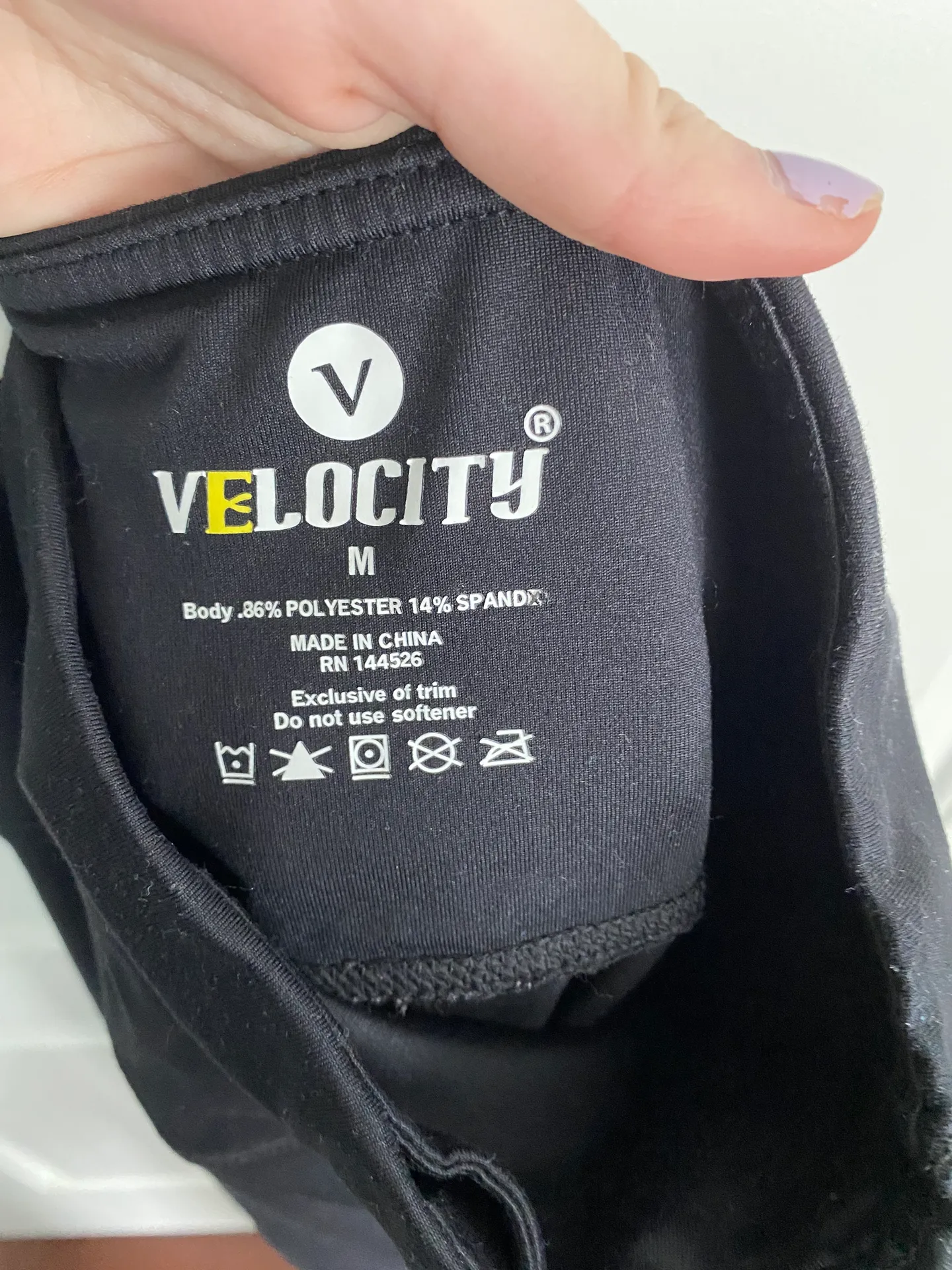 Velocity Crop Leggings Black Size M - Image 3