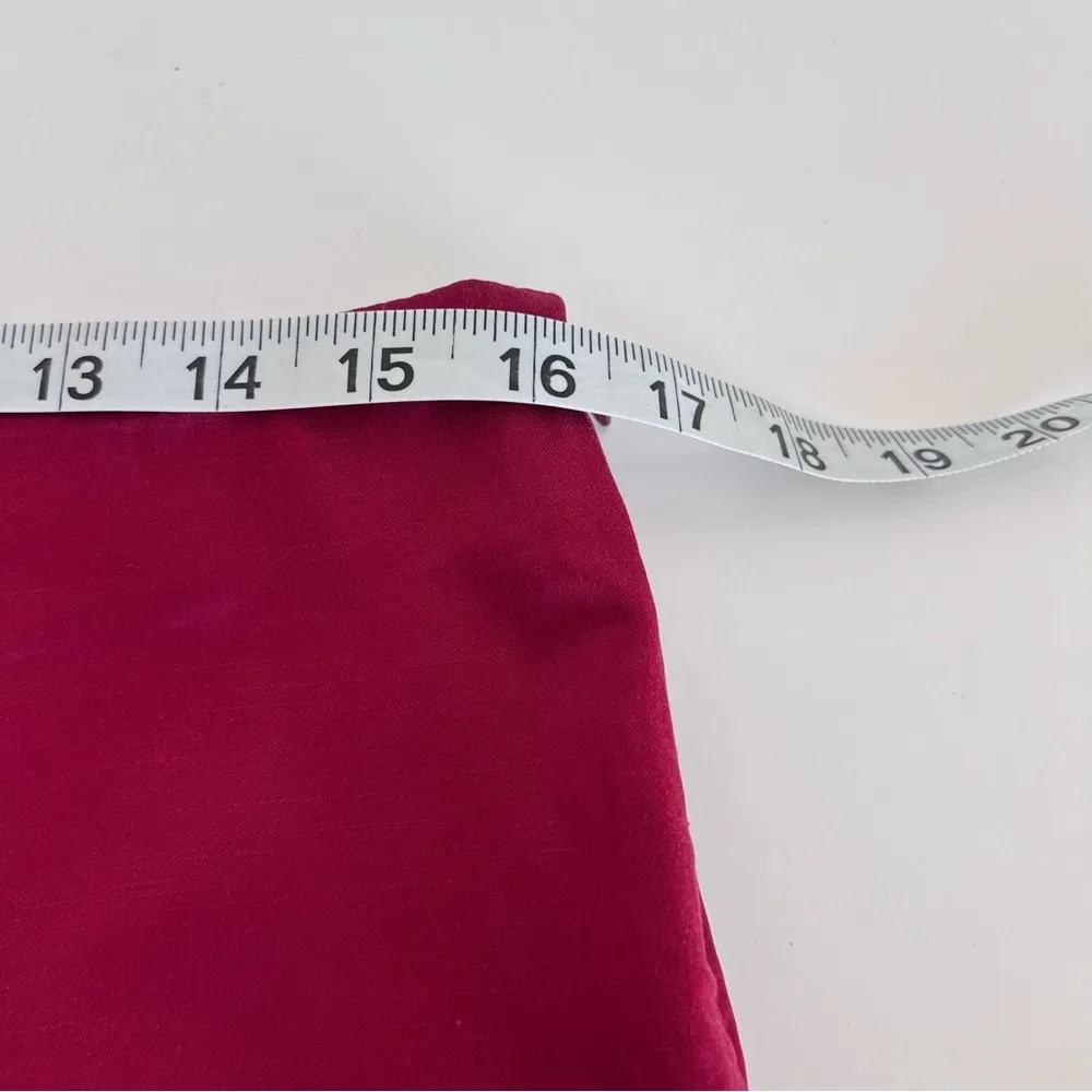 Bebe Y2K Women’s Sleek Red Satin Kick Hem Pleated Pencil Skirt - Image 9