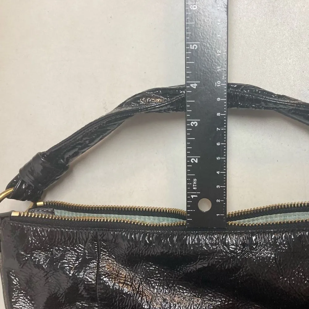 COACH Women’s Kristen Hobo Bag‎ Black Patent Leather 18013 12X13 - Image 6