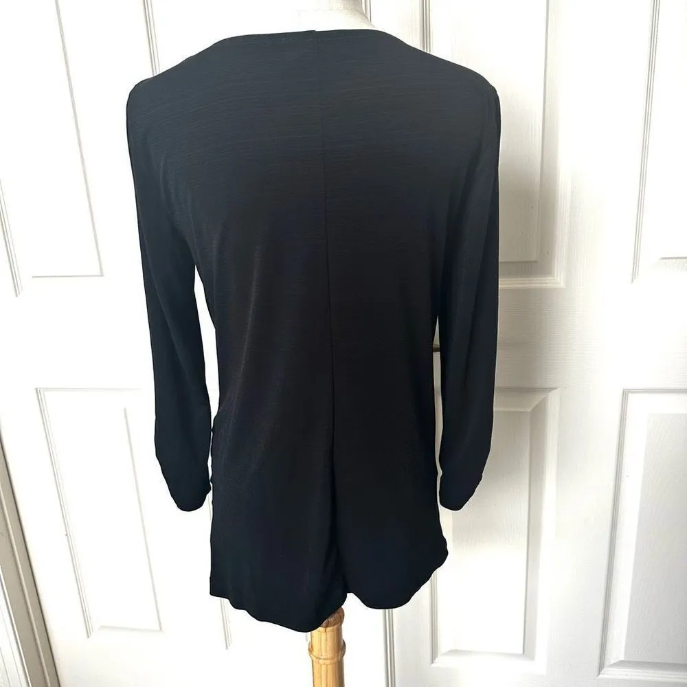 AB Studio embellished black long sleeve top - Image 6