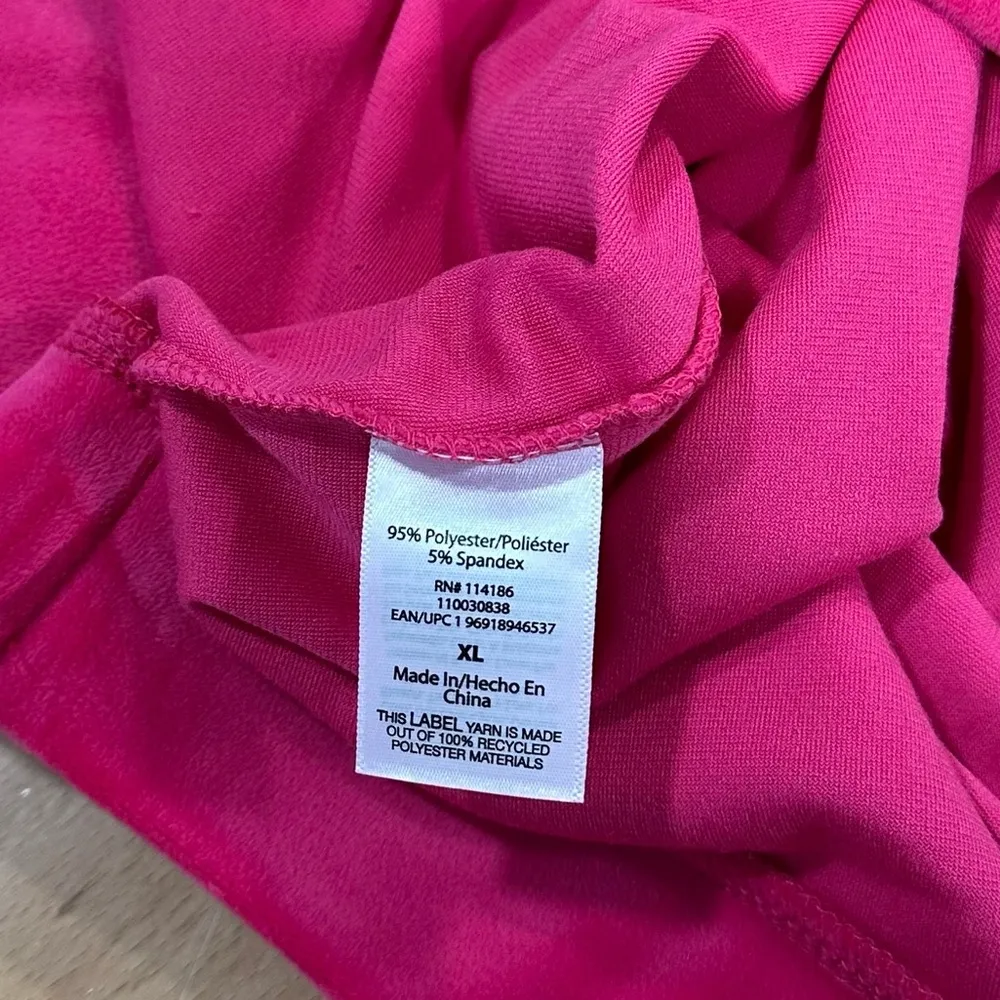 Juicy Couture Hot Pink Velour Tracksuit Set Rhinestones hoodie and Pant size XL - Image 11