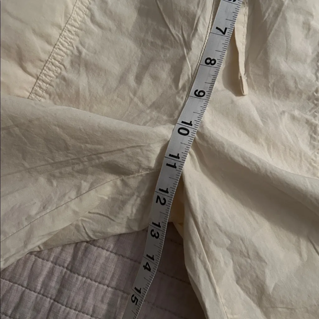 NWT Aerie High Waisted Go-For-It Baggy wide comfy Cargo Pant cream XS - Image 11