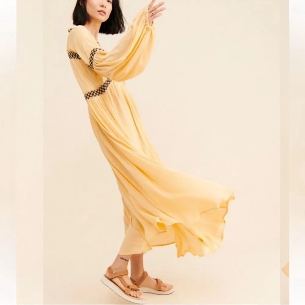 Raga Yellow LongSleeve Maxi Dress(Size XS) - Image 4