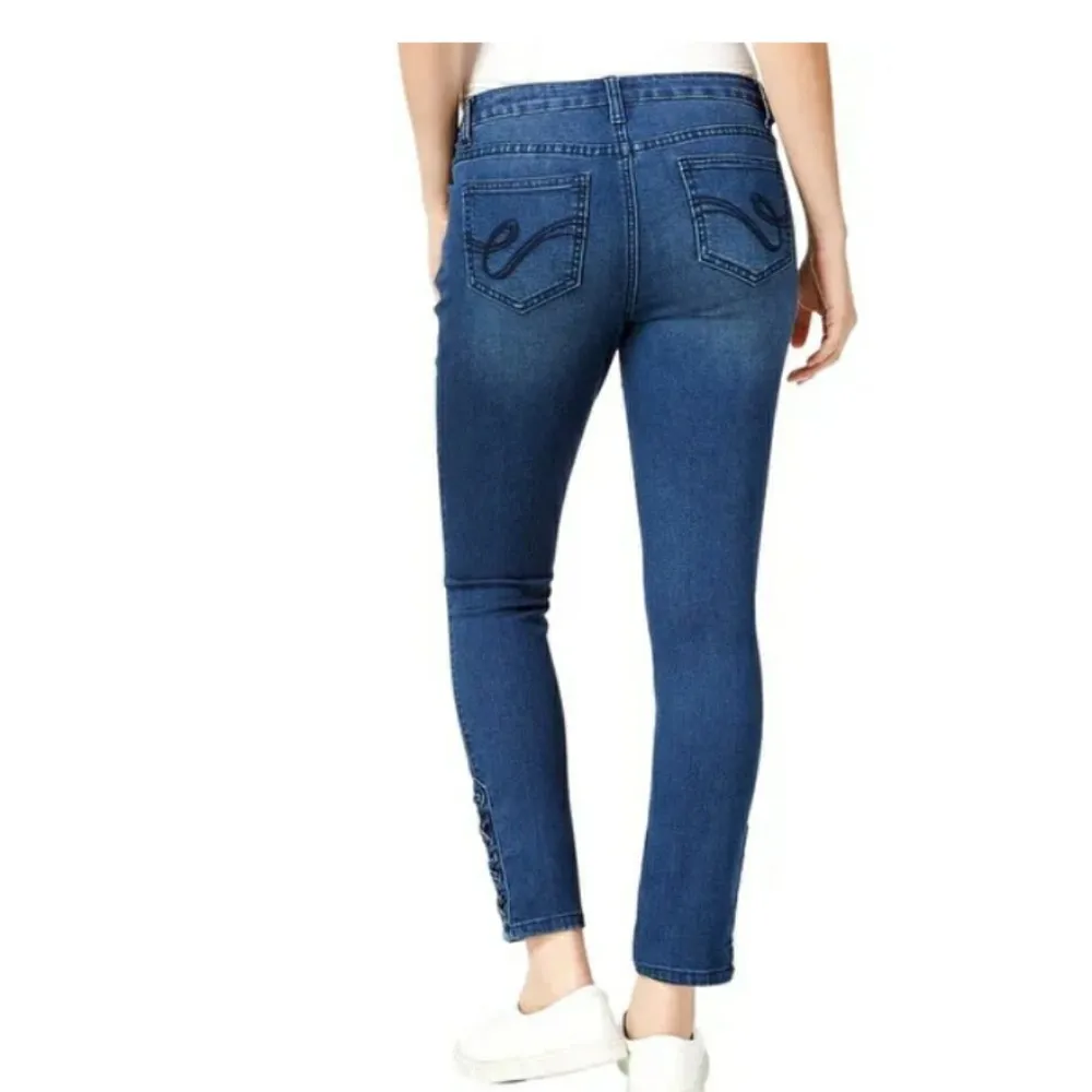 Earl lace up denim skinny women’s jeans Size 6 - Image 5