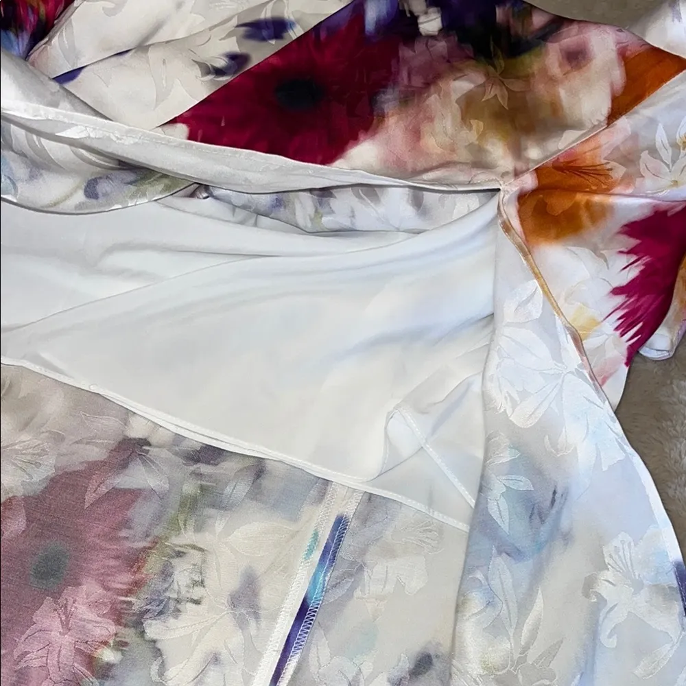 Club‎ Monaco Pink and Purple Slit Midi Sundress , Asymmetrical Size 2 - Image 11