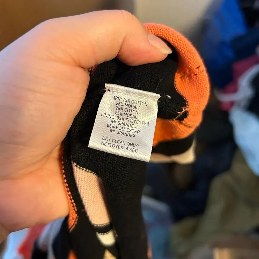 TRINA TURK CHEVRON SWEATER COCKTAIL DRESS - Image 5