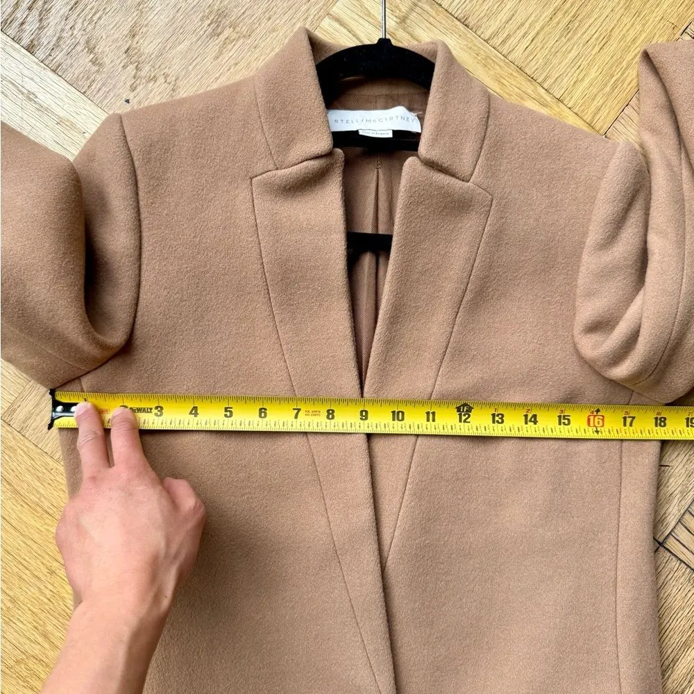 Stella McCartney Bryce Wool Blend Coat, Camel, Sz IT 36/US 0-2 - Image 14
