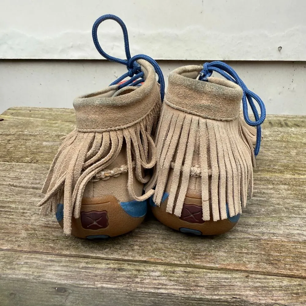 Twisted X Moccasins Bomber Aztec Southwestern Saddle Blanket Serape Fringe 7.5M - Image 4