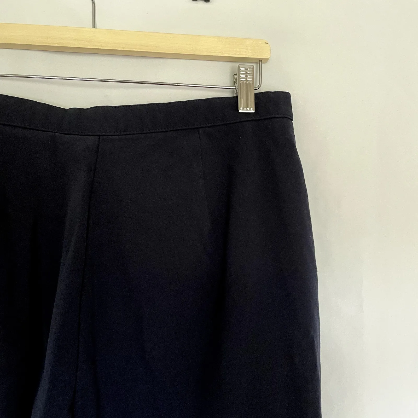 Briggs New York petite women's size 12 dress pants wide leg straight navy blue - Image 5
