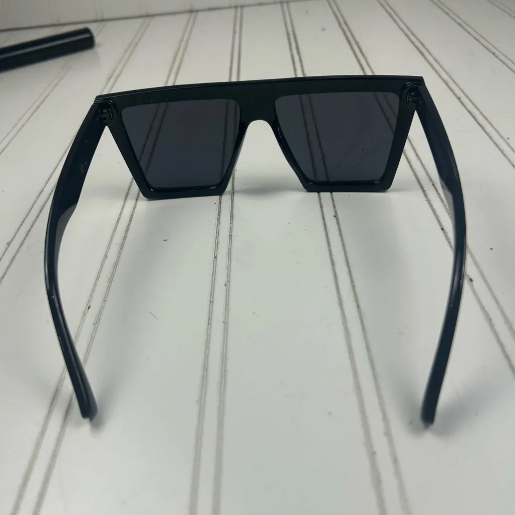 Oversized Square Black Sunglasses Women Men Unisex Fashion UV Retro Block Frame - Image 4