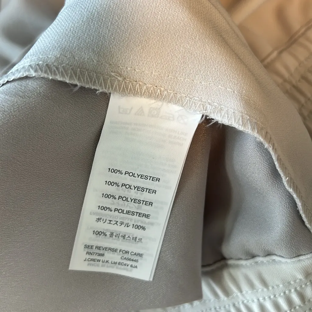 J. Crew Mid-Rise Dolphin Hem Crepe Pull On Baseball Style Shorts w/Pockets, 2 - Image 8