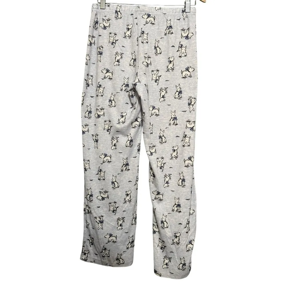 Laura Ashley Vintage Women’s S Light Blue Westie Terrier Dog Print PJ Pajama Set - Image 4