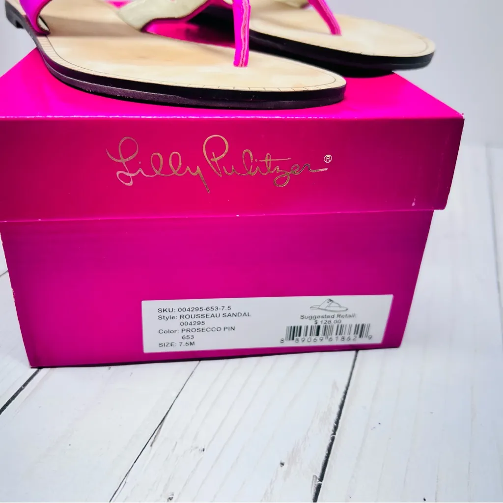 Lilly Pulitzer Rousseau Sandals in Prosecco Pink Size 7.5 - Image 4