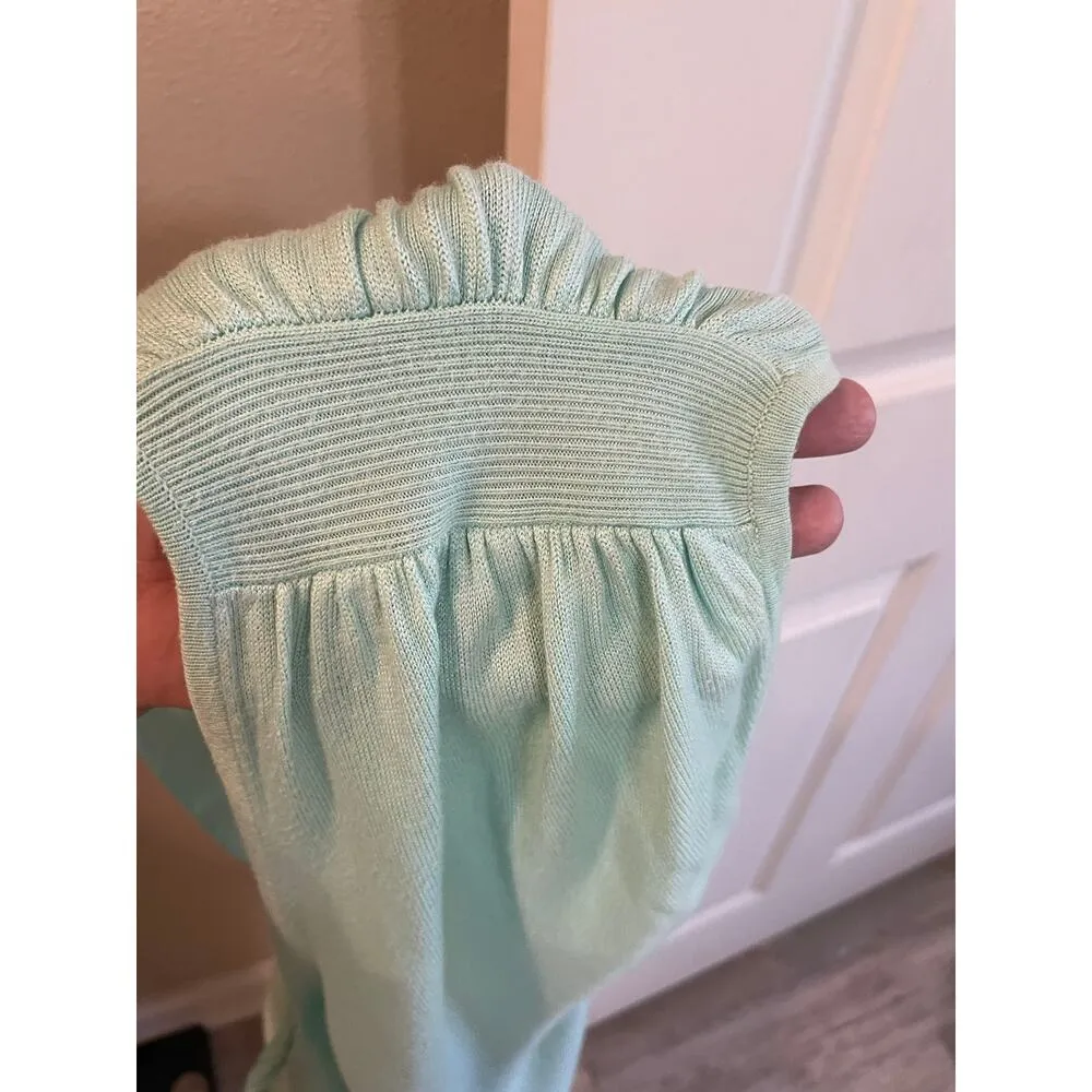 Lilly Pulitzer  mint green tie back Grady sweater size L - Image 11