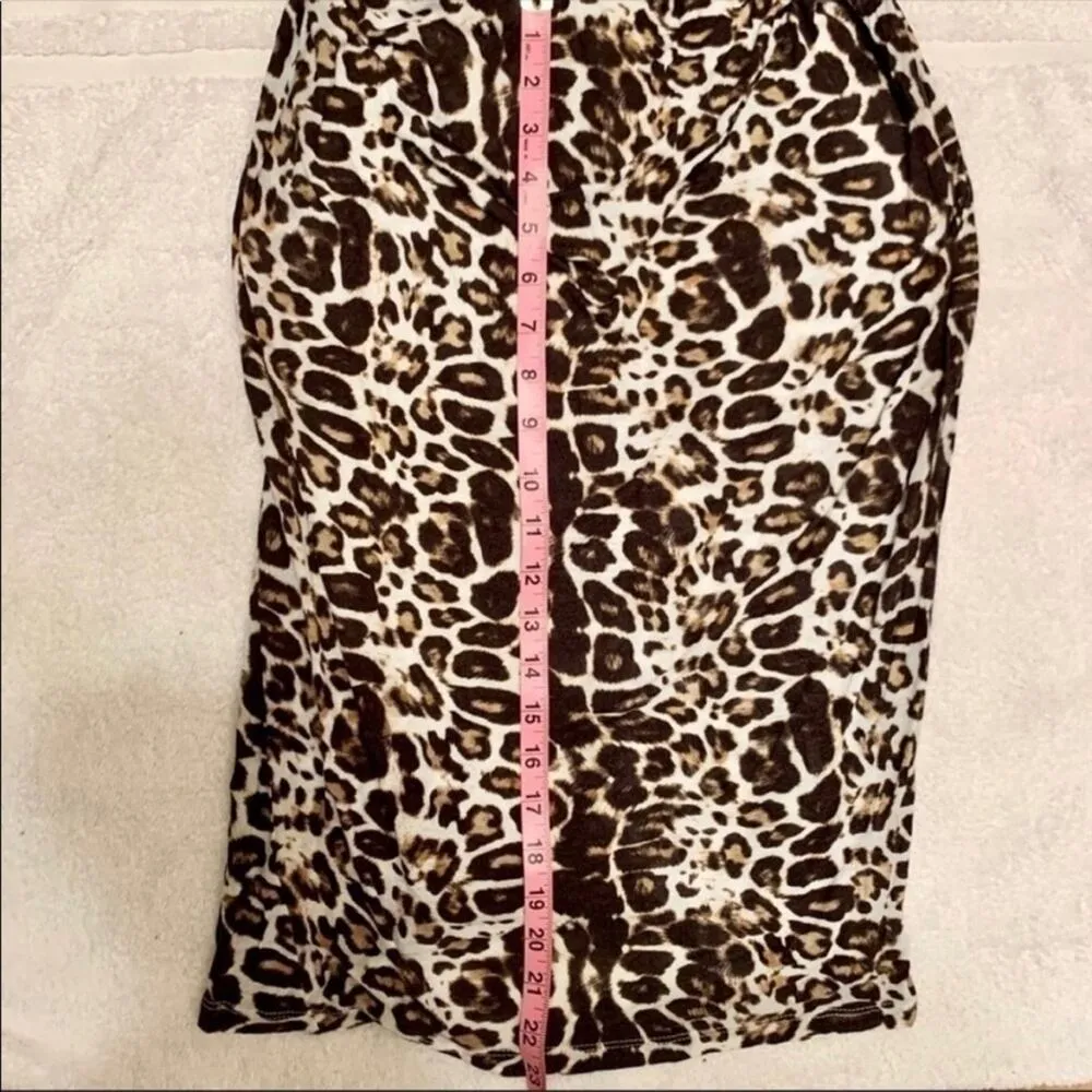 ZARA  Basic Evening Leopard Print Top Black Cream Size Small - Image 5