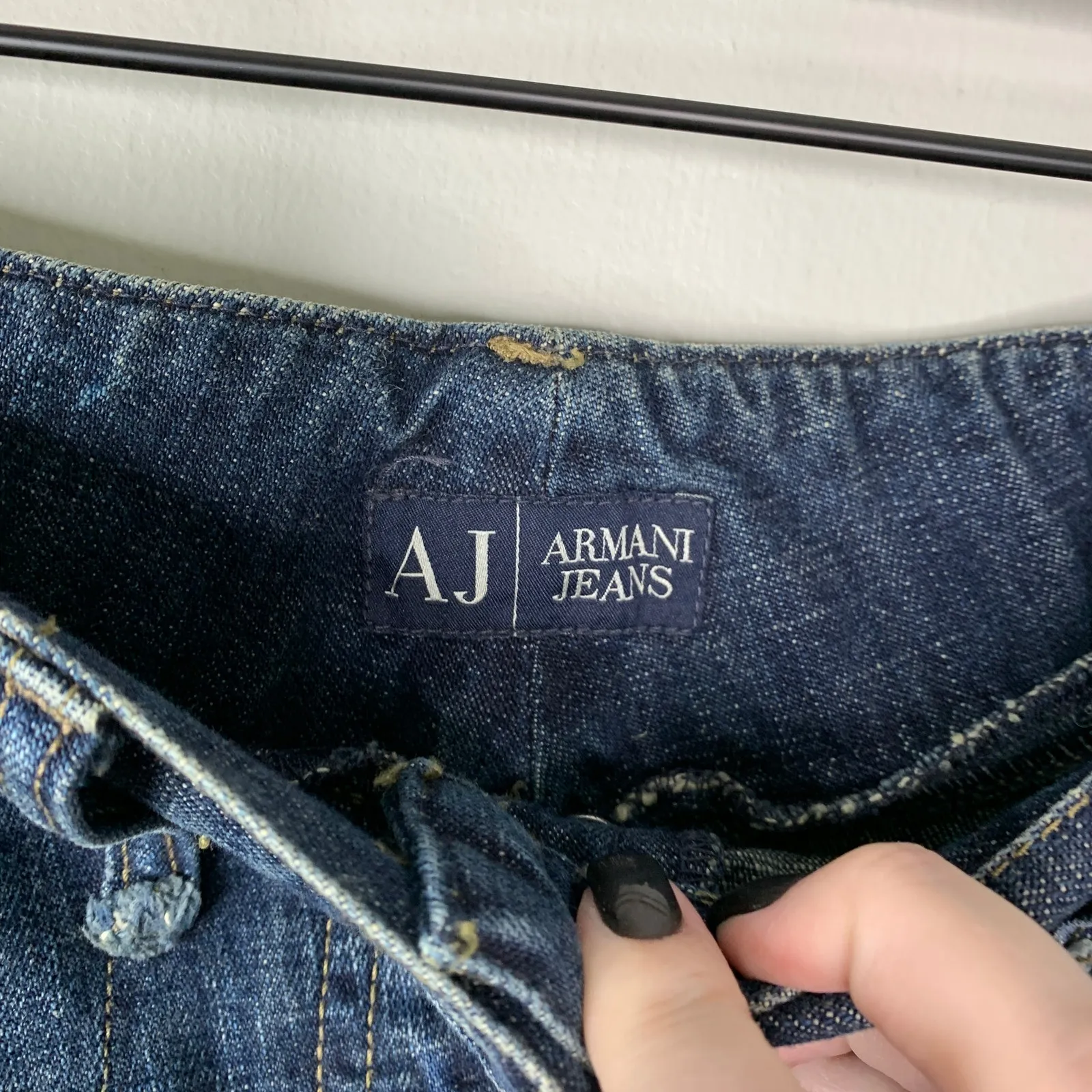 Armani Jeans Vintage 90s Women's Mid High-Waist 8 Italy - Image 2