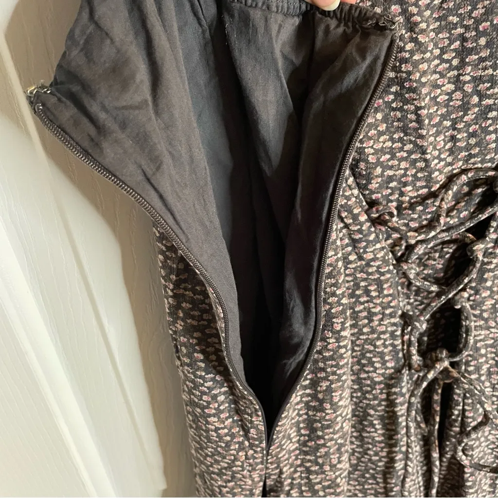 Lucky Brand Floral Spaghetti Strap Dress With Side Zipper Size Large - Image 7