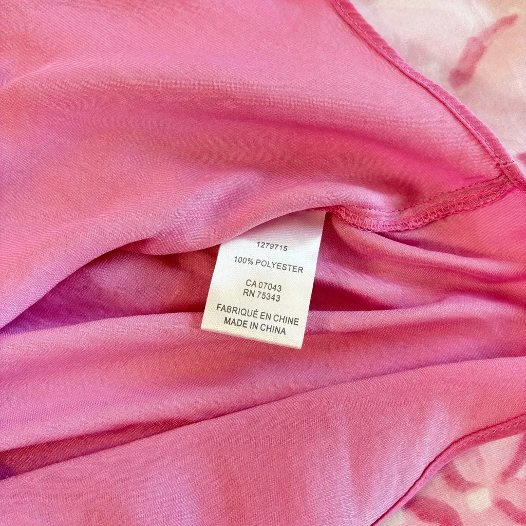 RACHEL pink ruffle tie front blouse Size M - Image 5