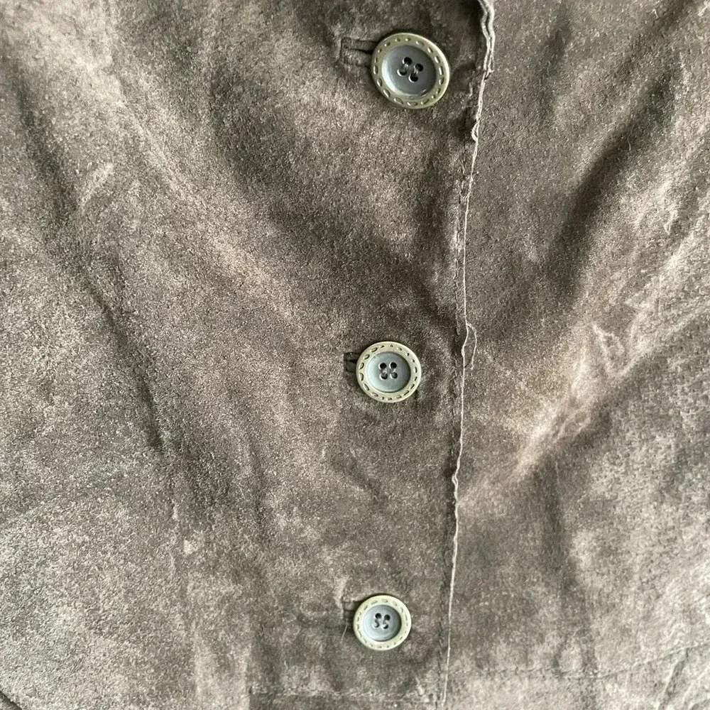 Chicos Suede Leather Jacket‎ Brown Leather Size 1 (8) EUC! CLEARANCE!!! - Image 2