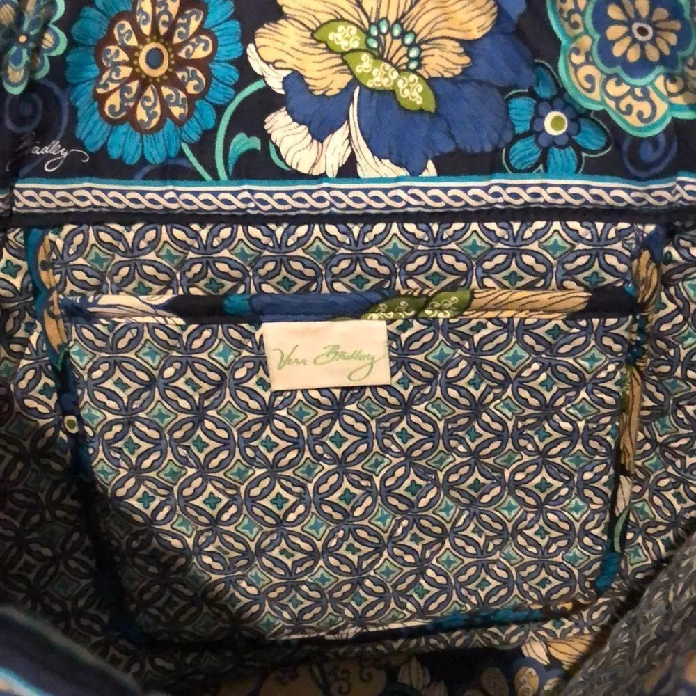 Vera Bradley Mod Floral Blue Tote Bag & Coin Purse - Image 8