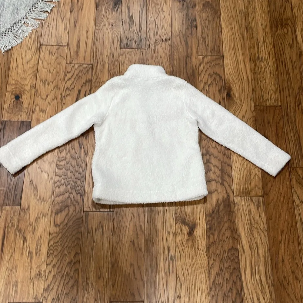 Tommy Hilfiger White Sherpa Zip Pullover with pockets size XS - Image 8