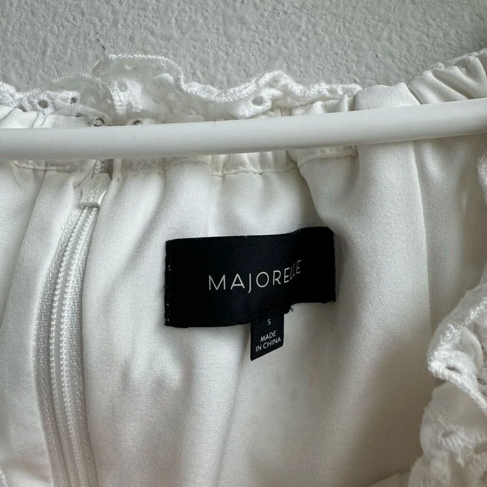 Revolve Majorelle Julianna White Eyelet Lace Off The Shoulder Blouse Size Small - Image 4