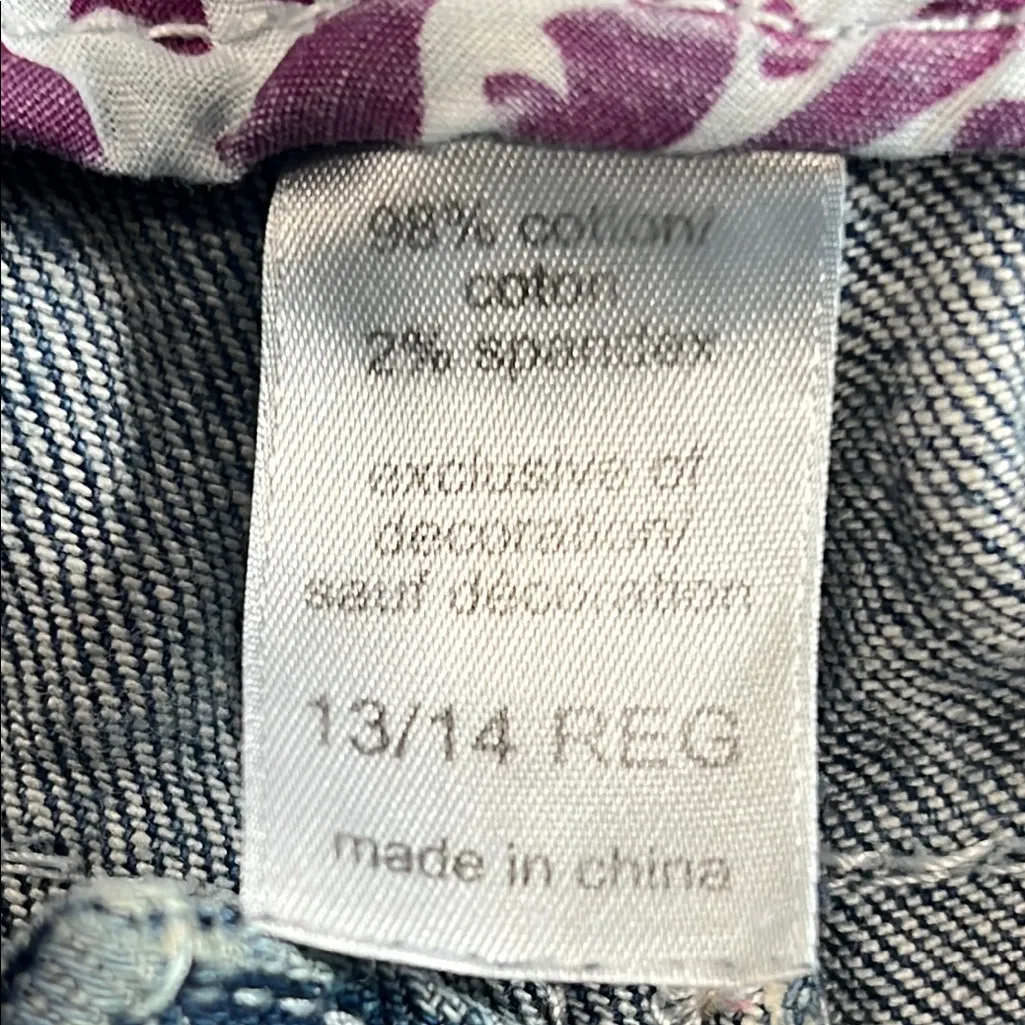 Maurices Blue Boot Cut Jeans with Natural Fading, Size 13/14 - Image 5