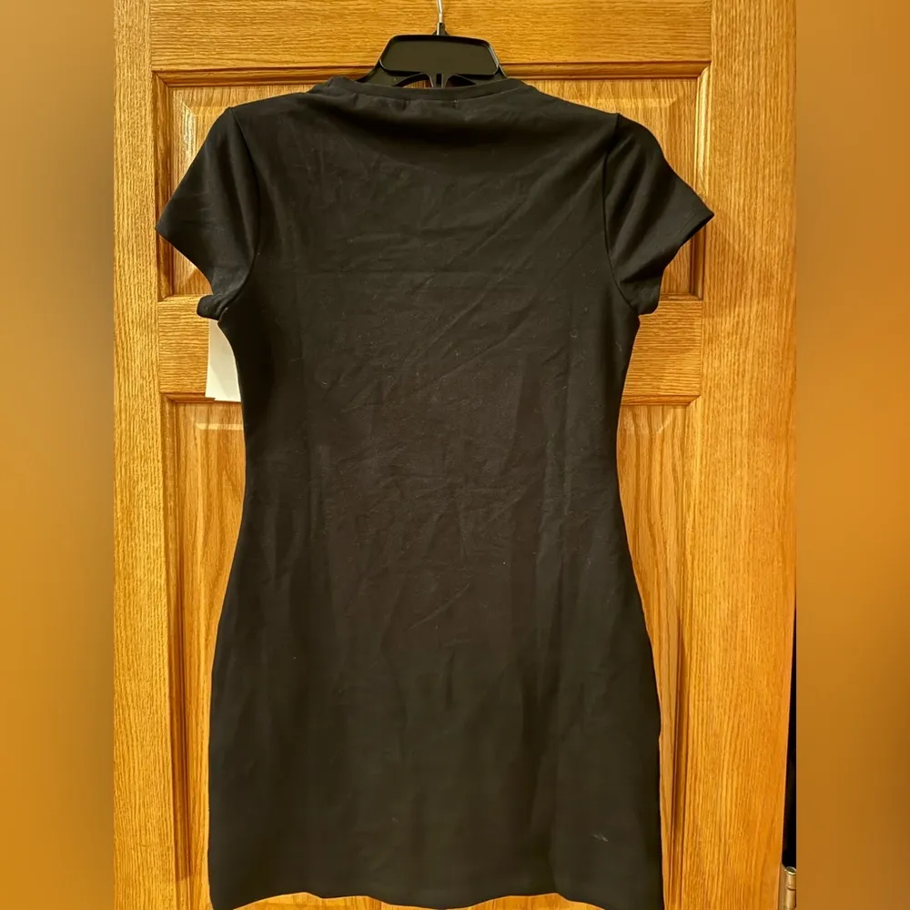 Reformation Nadia Knit Mini T Shirt Dress Black Size small - Image 6