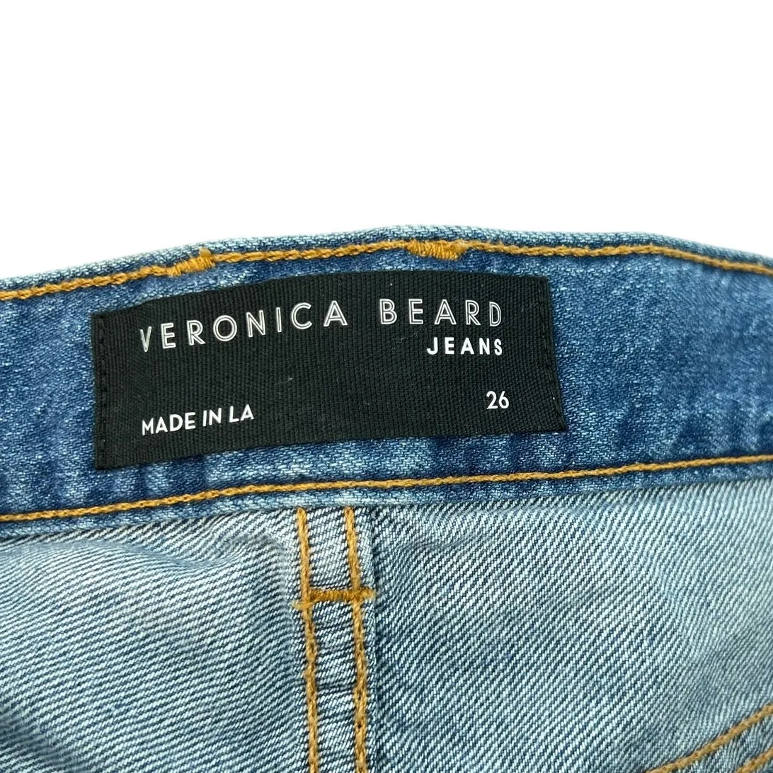 Veronica Beard Taylor High Rise Wide Leg Jeans Durango Wash Blue Size 26 - Image 11