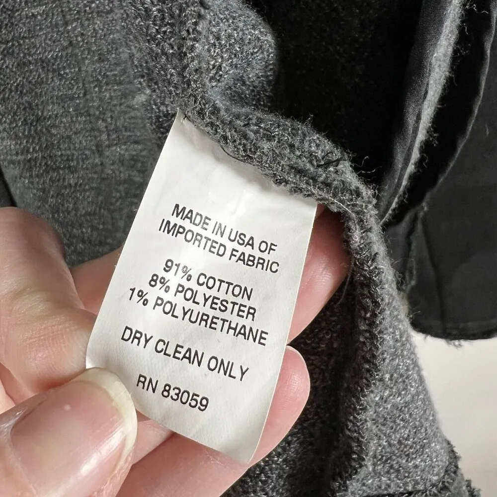 Drew Cotton Raw Edge Soft Muted Camo Open Fitted Jacket EUC Black Grey XS‎ - Image 6