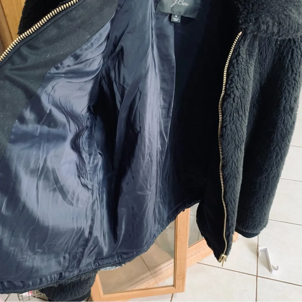 J.Crew  Teddy Bomber Jacket - Image 3