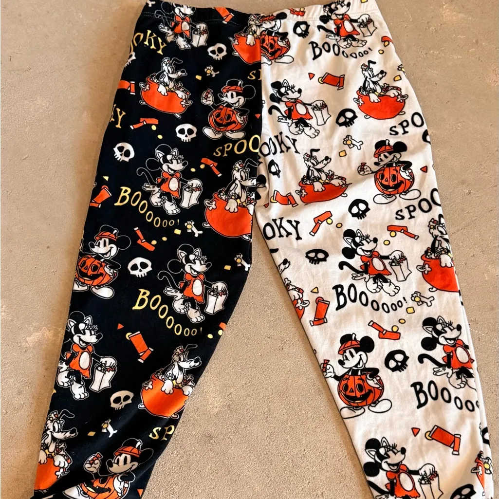 Disney Halloween Mickey Pajama Pants - Black, White, Orange - Image 9