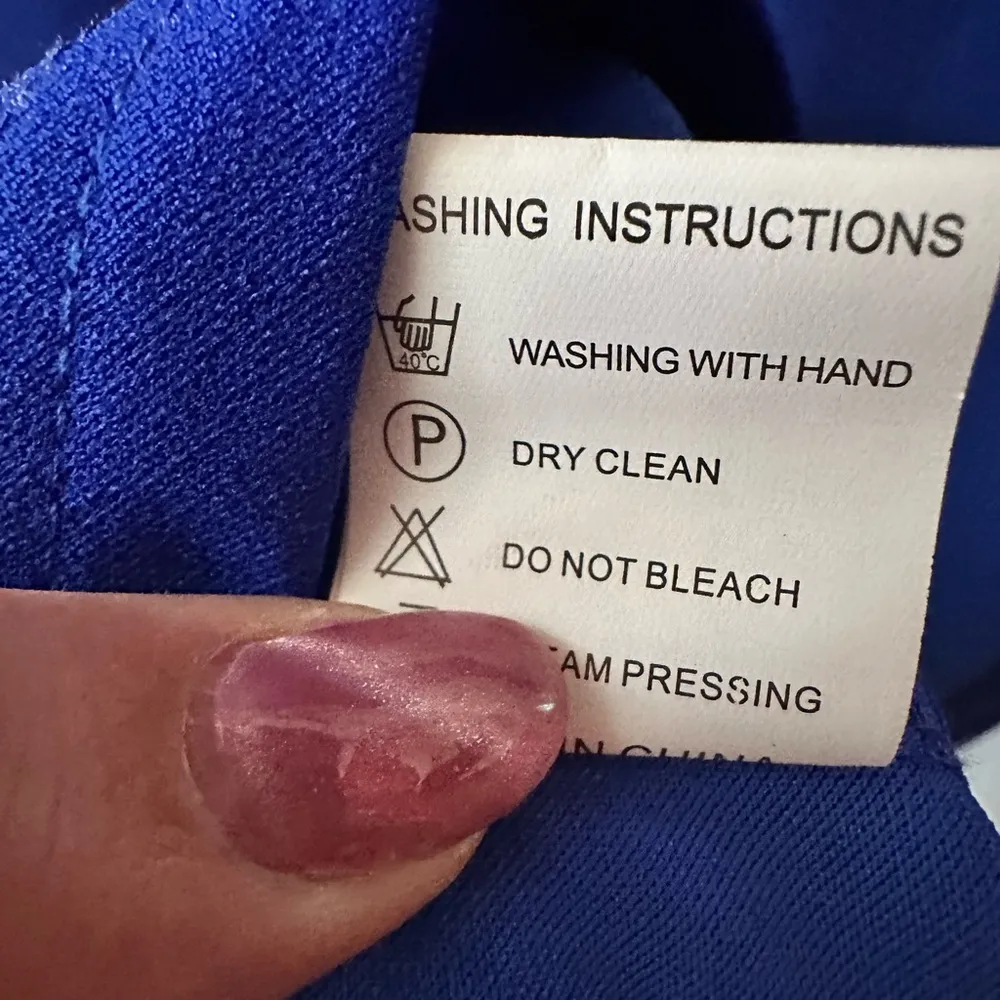 DRESSTELLS Dress with Chiffon Overlay Cape, Mother of The Bride, Wedding Guest Blue Size XL - Image 10