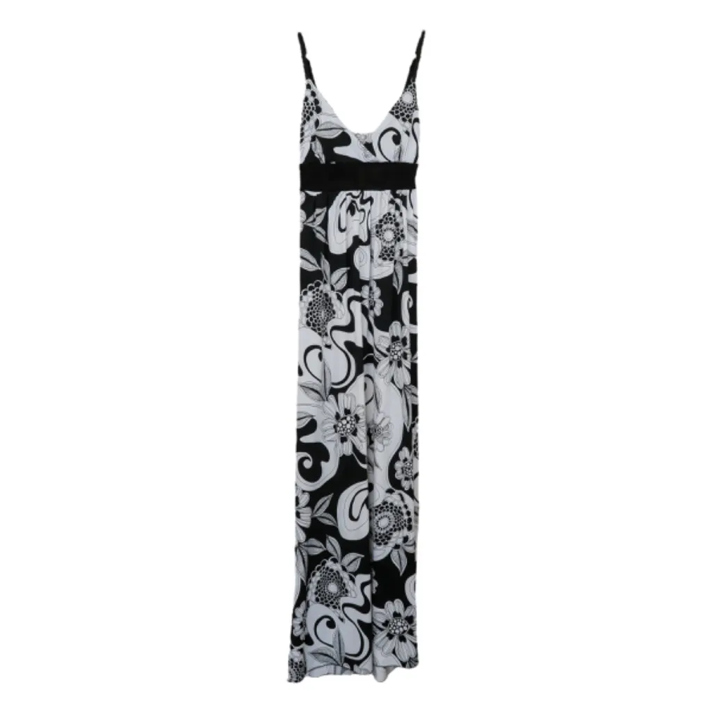 Vintage Y2K Trixxi Black & White Floral Maxi Dress - Image 4