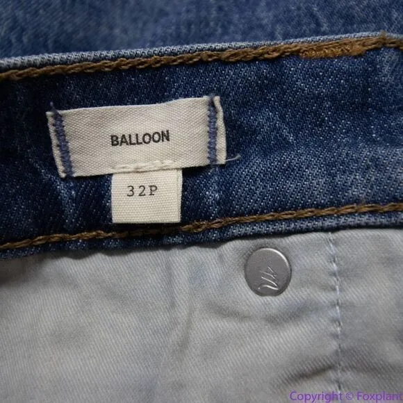 NEW Madewell Petite Balloon Jeans in Corson‎ Wash, 32P - Image 12