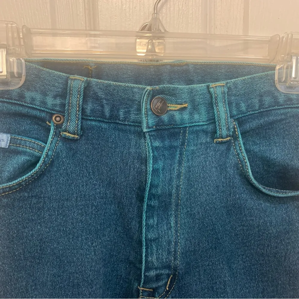 Vintage Miller’s Slim Fit Acid Wash Size 28 Teal Denim Jeans. 1622 Blue - Image 4