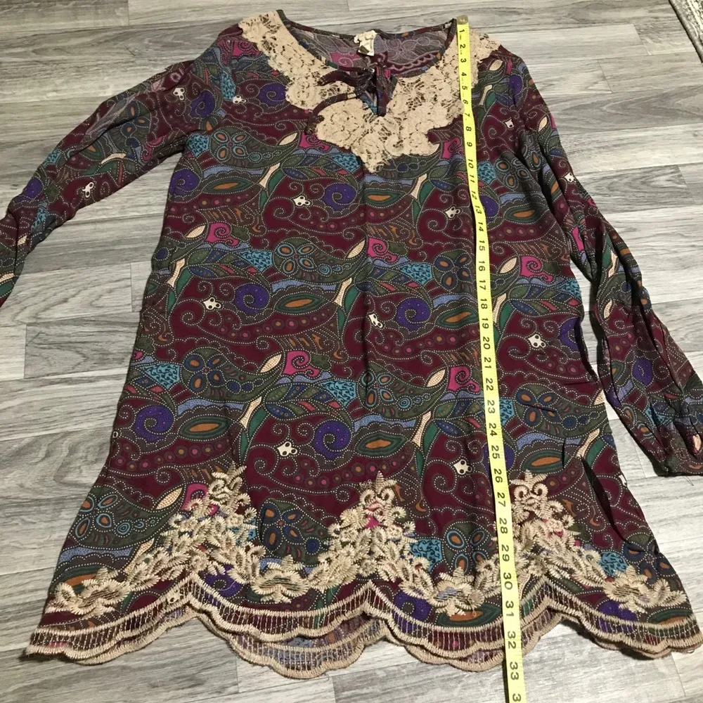 Gimmicks by Buckle Long Sleeve Boho Dress; size small women’s - Image 5
