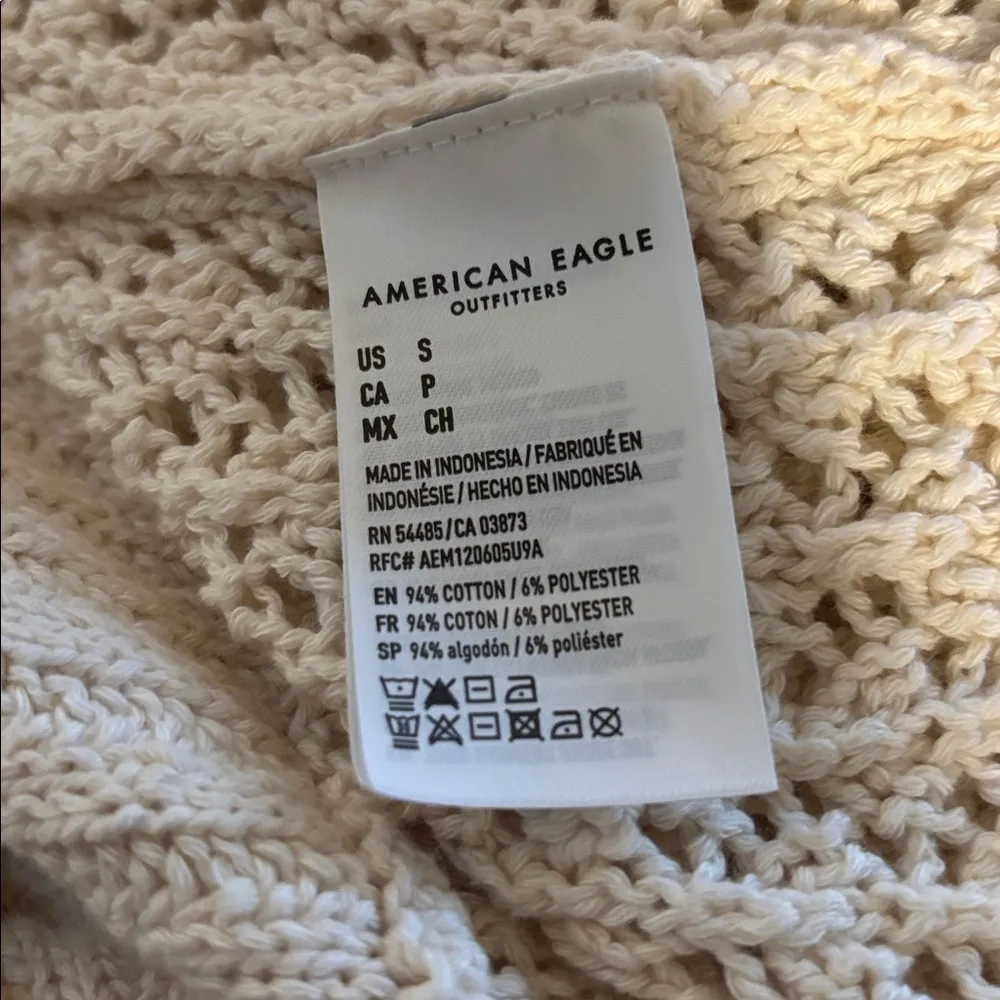AE American Eagle Y2K  Fairy Duster Crochet Grunge Mid Length Cardigan Sz S - Image 7
