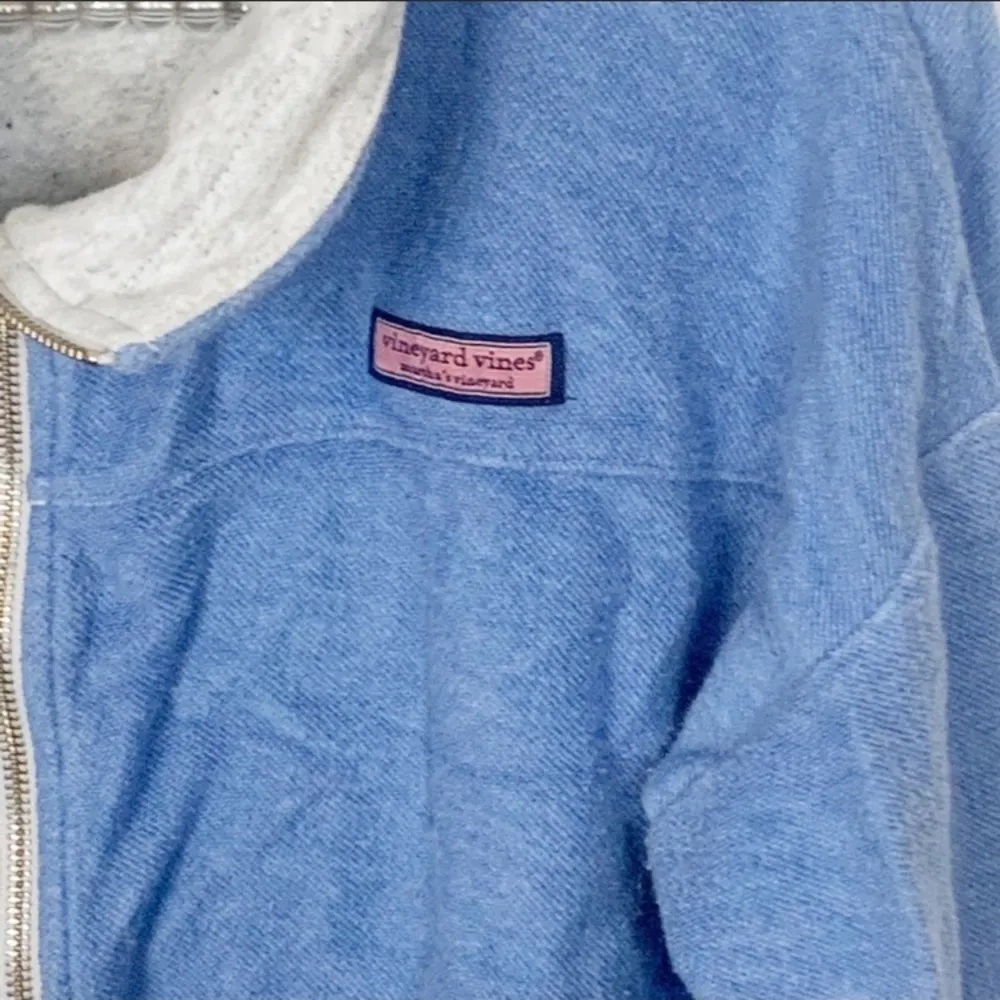 Vineyard Vines Small Blue Cotton Zip Up Light Jacket - Image 2