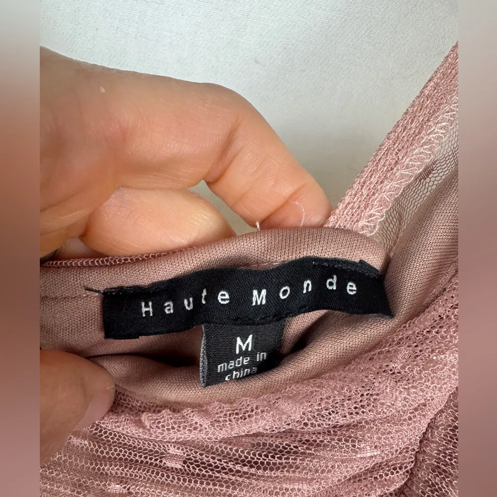 NWT Haute Monde Pink Ruched Dress - Image 2