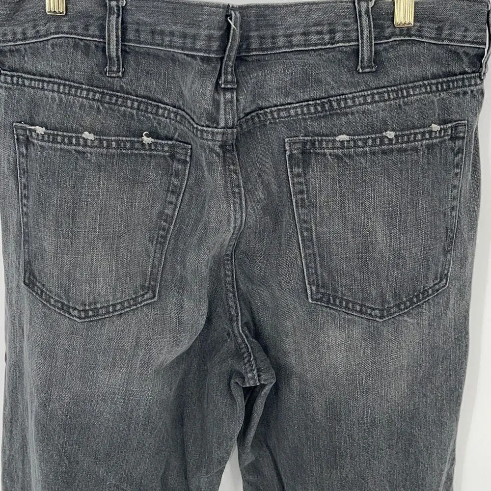 Old Navy Mens Straight Jeans Loose Ample 100% Cotton 5 Pocket Bkack Gray Size 38 - Image 5