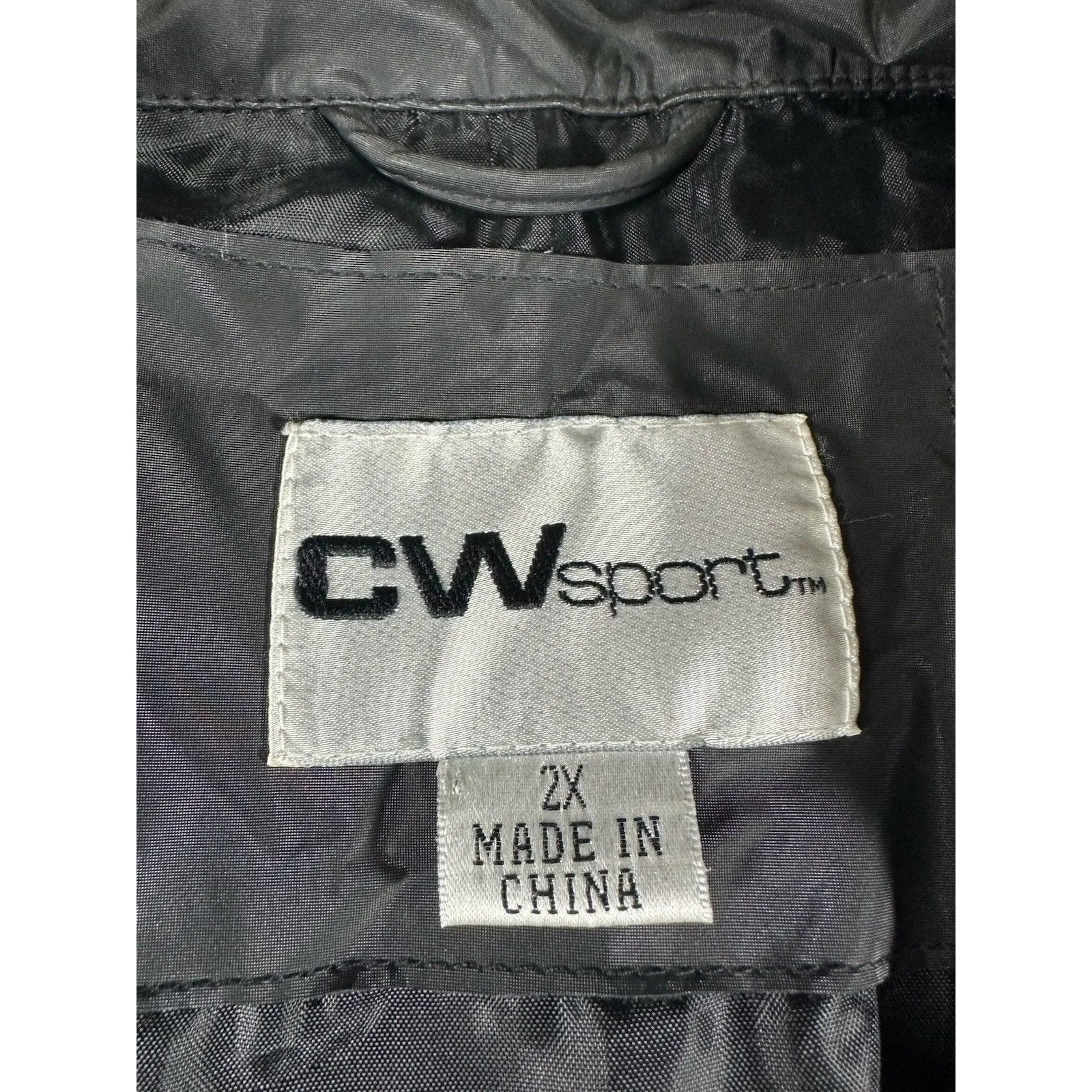 CW Sport Women's Plus Size 2X Black Trench Coat Rain Jacket Mid - Image 11