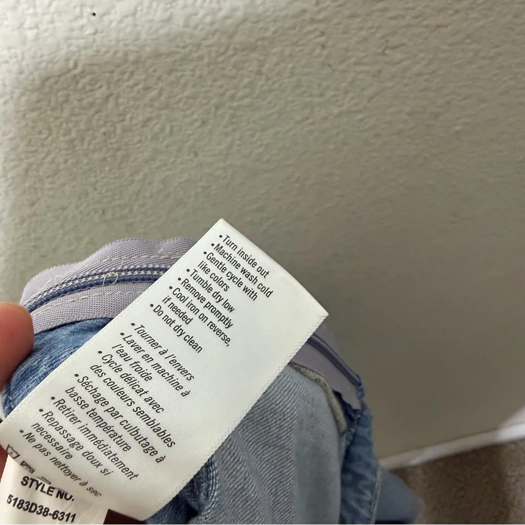 Paige x Revolve November Denim Jumpsuit Overalls Zeila Crop Wide Leg Lace Up XL - Image 10